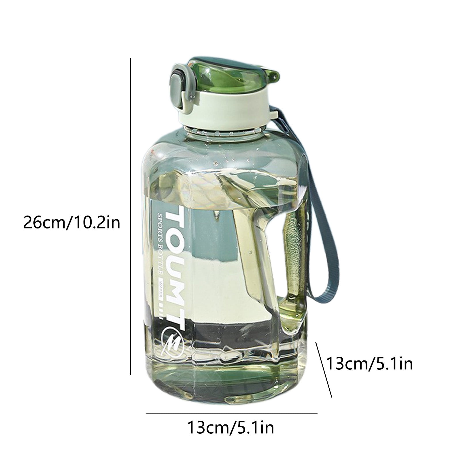 4pcs THE GYM KEG Sports Water Bottle Half Gallon Carry Handle Big Water Jug for Sport Large Reusable Water Bottles Eco-friendly, Leakproof 2200mL