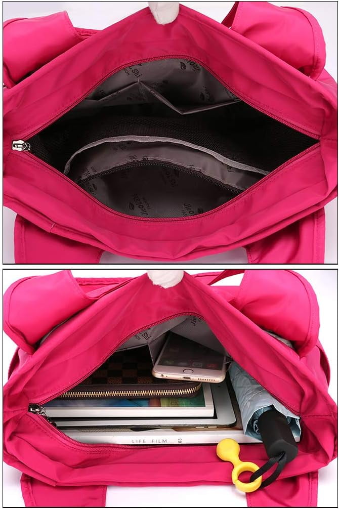 Nylon Lightweight Handbag for Women Waterproof Tote Shoulder Purses Bag