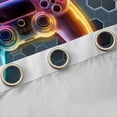 thumbnail image 4 of Homewish Gradient Gamepads Curtains Pack of 2 (42x84 Each) for Kids Teens,Geometric Honeycomb Hexagon Curtains Blackout,Abstract Video Game Bedroom Curtains,Luxury Bedroom Decor, 4 of 6