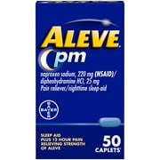 Aleve PM Pain Relief and Nighttime Sleep Aid Naproxen Sodium Caplets ‐ 50 Ct