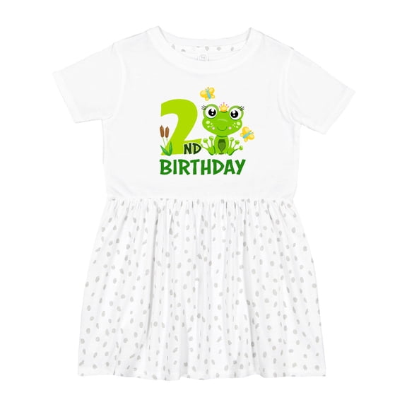 Inktastic 2nd Birthday Princess Frog Girls Toddler Dress