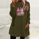 thumbnail image 1 of Puntoco Suéter Mujer Cuello Redondo e Invierno Suelto Estampado Bolsillo Cálido Manga Larga Blusa Tops Navidad Liquidación Puntoco Puntoco-988, 1 of 4
