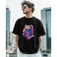 thumbnail image 4 of Men's T-Shirt,Colorful Skull Short Sleeve Crewneck Casual Tee Shirts,Black-XS, 4 of 8