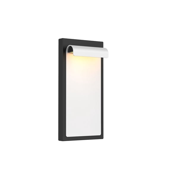 WS-W250212-CS-WTBK WAC Limited Cap - 13W 1 LED Outdoor Wall Mount-2.5 Inch Tall and 12 Inch Wide-White/Black Finish