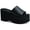 Black, variant on Womens Nylaap Faux Leather Slip On Wedge Sandals