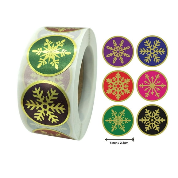 PEONAVET Paster A Pack Sticker Christmas Holiday Gift Decorating Gift 1 Roll 500 Posts Christmas
