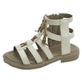 thumbnail image 1 of B91xZ Chaussures de Robe pour Fillettes Ballerines Chaussures pour Tout-Petits, Beige 3.5, 1 of 3