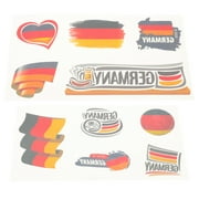 Football Tattoo Sticker Flag Stickers Cup for Adults 2 Sheets Face Pvc Decoracion Pascua Para Fiesta
