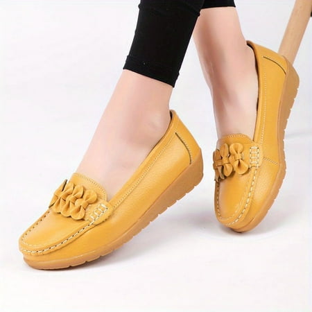 Comfort Soft Sole Penny Loafers -Women s Casual Slip On Faux Leather Flat Shoes-44