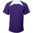thumbnail image 2 of Clean-Up 2-Button Baseball Jersey, Youth Small, Purple with White Highlights, 2 of 2