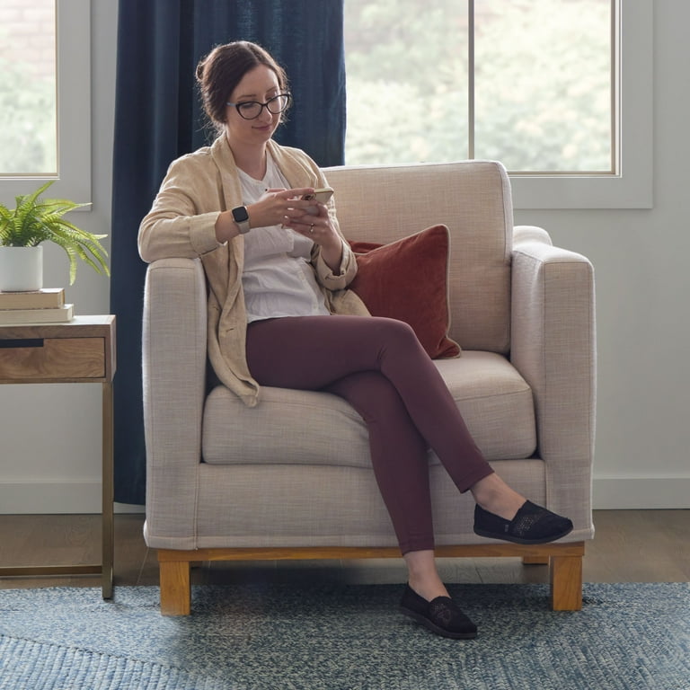 Mayview Wood Base Accent Chair Oat Walmart