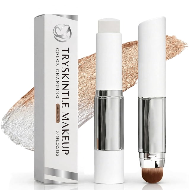 Base en barra Tryskintle Makeup con brocha de color cambiante