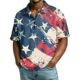 thumbnail image 3 of 4th of July 250th Anniversary Men's Patriotic Zip Short Sleeve Polo Shirt, 1776-2026 Flag Print, Quarter-Zip Collar Commemorative Events Summer Casual Going Out Tops Wine XXXL, 3 of 9