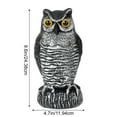 thumbnail image 2 of Fake Owl Decoys to Scare Birds Away, Rotating Head Plastic Owl Bird Deterrents, 9.6 Inch Height Bird Scarecrow Nature Enemy Horned Pest Repellent for Outdoor Garden Yard, 2 of 7