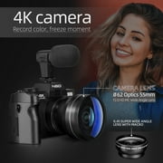 NBD Digital Camera 48MP 4K Video Camera 3.0 Inch Flip Screen Camcorder YouTube Vlogging Camera  with Wide Angle Lens and 16X Digital Zoom