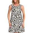 thumbnail image 1 of Fotbe Heart Leopard Vestido de Verano sin Mangas para Mujer – Vestido Midi Línea A, Estilo Camiseta Floral, Vestido Playero Casual y Fluido, 1 of 7