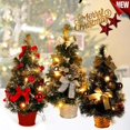 thumbnail image 2 of 20cm Mini Artificial Christmas Tree Christmas Decoration for Table and Desk Tops Small Christmas Pine Tree  Perfect Tabletop  Decoration for Home and Office, 2 of 7