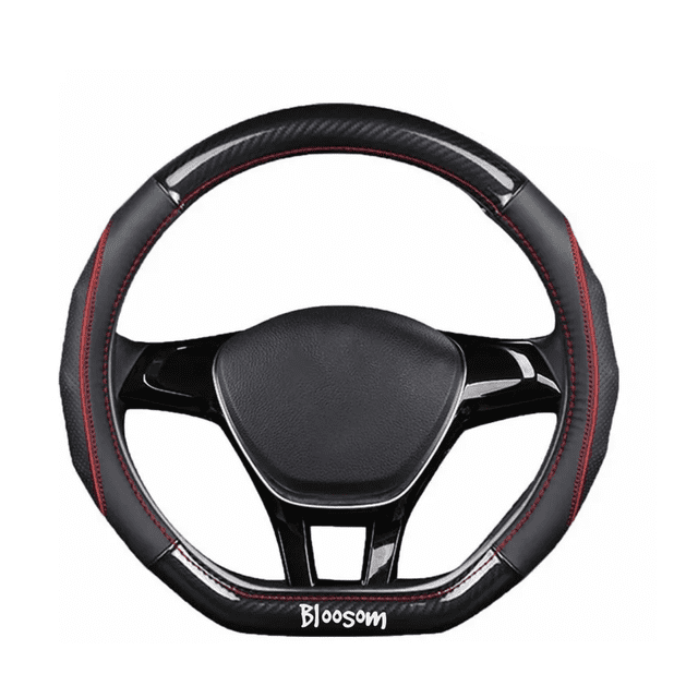 Funda Para Volante Bloosom Fibra De Carbono Gama Alta Forma D Rojo