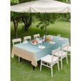 thumbnail image 5 of 54x80 Inch Outdoor Tablecloth with Umbrella Hole Zipper Rectangle Teal Yellow Ombre Rectangular Tablecloths Outside Waterproof Farmhouse Modern Gradient Art Patio Table Cloth Cover for Picnic Party, 5 of 8