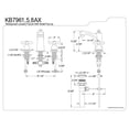 thumbnail image 2 of Kingston Brass KB7968AX Victorian Widespread Lavatory Faucet, Satin Nickel, 2 of 2