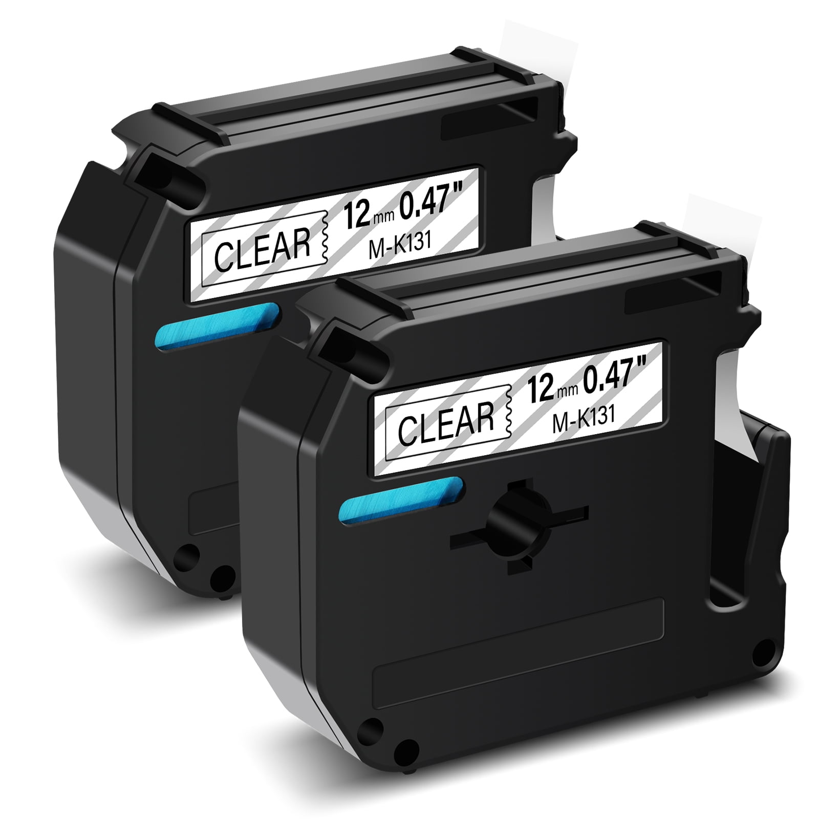 GREENCYCLE 3 x Compatible for Brother P-touch MK231 M-K231 M231 M-K231S 1/2'' 12mm Black on White Label Maker Tape for PT-90 PT-70 PT-80