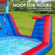 Sunny & Fun Fun Water Slide with Blow-up Pool for Kids Backyard Water Park
