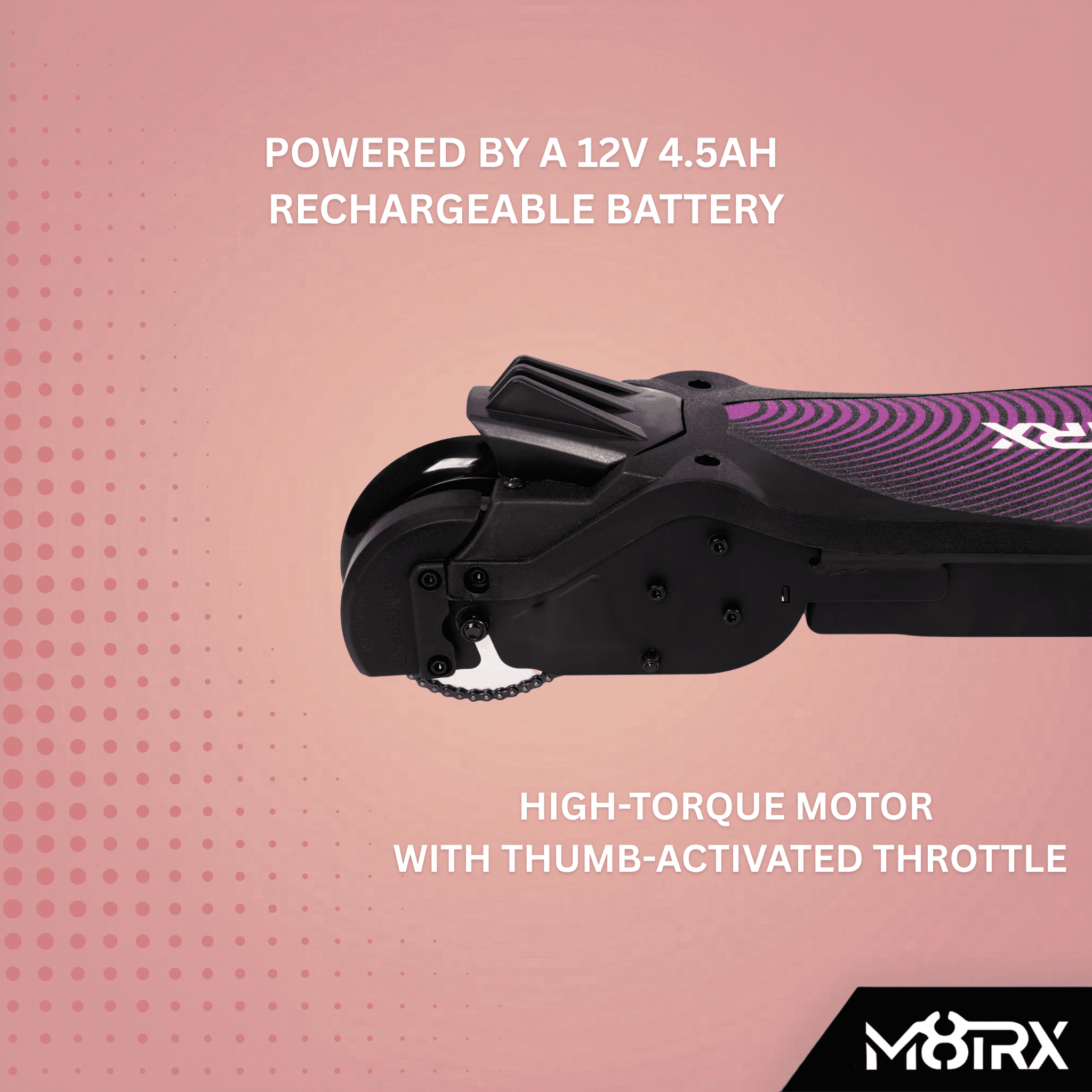M8TRX Sports Purple 12V Electric Scooter for Kids Ages 6-12, Powered E-Scooter with Speeds of 10 MPH