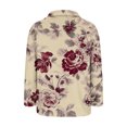 thumbnail image 6 of WXLWZYWL Women's Winter Warm Fleece Cotton-Padded Coat Fashion Print Lapel Long Sleeve Casual Outerwear with Buttons, 6 of 6