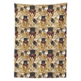 thumbnail image 3 of Ambesonne Monkey Emoji Tablecloth Rectangular Table Cover, Steampunk Art Ape Art, 52"x70", Dark Sand Brown and White, 3 of 4