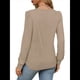 thumbnail image 5 of Blusas Tipo Túnica de Larga Abullonada para Mujer, con Cuello Redondo Plisado, Elegantes, Informales, Holgadas, para Invierno y . Caqui XXL, 5 of 6