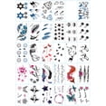thumbnail image 2 of 30 Pieces Coloring Skin Stickers Waterproof Long-lasting Alphabet Pattern Color Flowers Sticker Single-use Painting DIY Body Paint Kits Type 2, 2 of 8