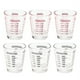 thumbnail image 1 of Vaso medidor de 6 piezas para tragos de espresso, vaso pesado para vino, 26 unidades, medición incremental de 1 oz, 6, 2, 30 ml, 1 of 5