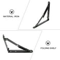 thumbnail image 2 of 2pcs Black Folding Wall Bracket Hinges Collapsible Support Brackets, 2 of 9