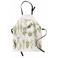 thumbnail image 1 of Colorful Apron, Vintage Engraving Pattern Design Herbs and Wild Flowers Illustration, Unisex Kitchen Bib with Adjustable Neck for Cooking Gardening, Adult Size, Pale Eggshell Multicolor, by Ambesonne, 1 of 4