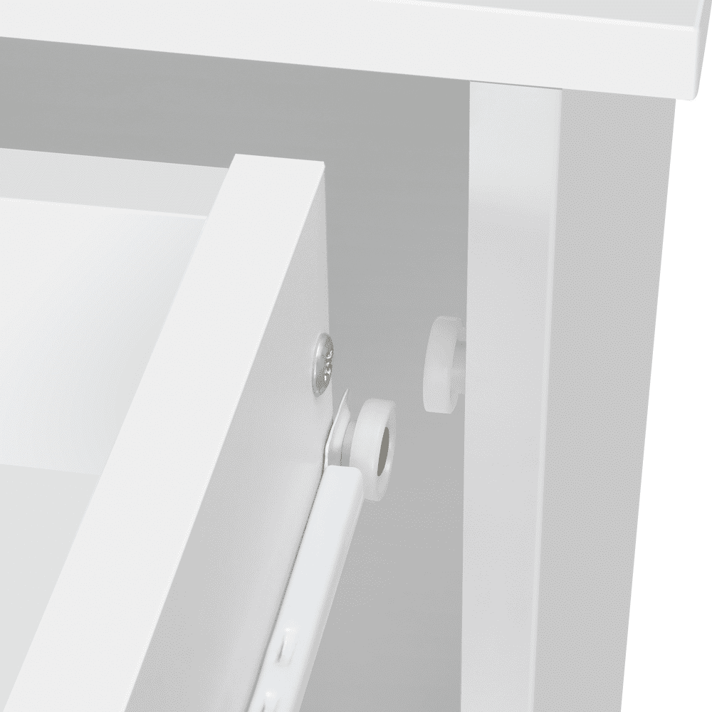 Yaheetech Computer Desk Laptop Table with Drawer & Shelves Home Office, White