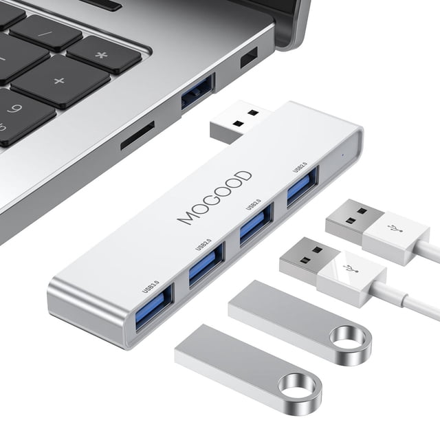 Hub USB 3.0 MOGOOD para Portátil Expansor Multipuerto en Azul