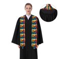 thumbnail image 4 of Zufioo Vibrant Rainbow Butterfly A Print Graduation Shawl Ribbon, Graduation Ribbon for Male and Female Graduates-Flattened, 4 of 7