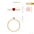 thumbnail image 4 of ANGARA Natural Bezel-Set Solitaire Heart Ruby Promise Ring in 14K Yellow Gold for Women (Size-4mm) | July Birthstone, Birthday, Anniversary, Jewelry Gift for Women | Natural Ruby Ring, 4 of 9