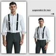 thumbnail image 5 of Qcwqmyl Men Black Suspenders with Vintage Swivel Hooks Adult Braces Holdup Heavy Duty Groomsmen Work, 5 of 6