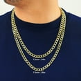 thumbnail image 2 of Nuragold 10k Real Yellow Gold Cuban Curb Link 7.5mm Chain Necklace (20"-30") Italian Jewelry for Men, 2 of 11