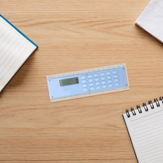 CRILSTYLEO 2Ud Calculadora Compacta Azul Con Medidas En Centímetros Y Pulgadas Para Escuela