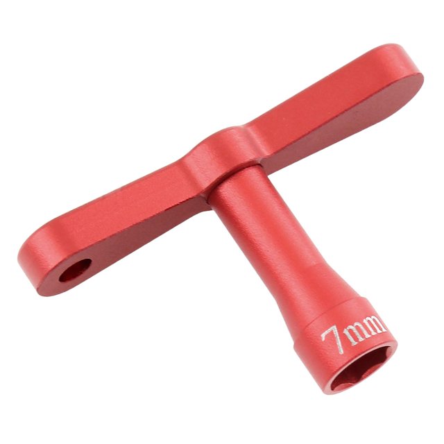 BELOVING RC Car 7mm Hex Sleeve Wheel Nut Spanner T Handle for RC Car Tire Rim Maintenance Versatile Sturdy Accessory Installation Tool Red