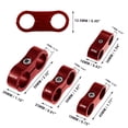 thumbnail image 4 of Unique Bargains 4pcs AN4 AN6 AN8 AN10 Car Separator Clamp Oil Line Brake Line Aluminum Alloy Red, 4 of 6
