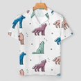 thumbnail image 2 of PRIYAL Seamless Pattern with Wolfs Silk Women Pajama Set Short Sleeve Comfy Pjs Sets 2 Piece Lounge Set, 2 of 5