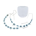 thumbnail image 1 of Decoraciones de dientes temporales con soporte de metal gancho para estudiantes con estuche con azul claro, 1 of 8