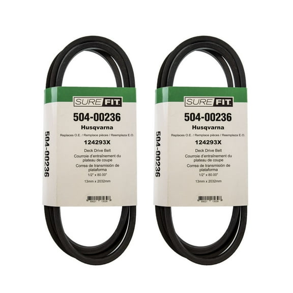 SureFit Deck Drive Belt CTB12538 124293X AYP 3363 CC1236 CT 1036 1236 2PK