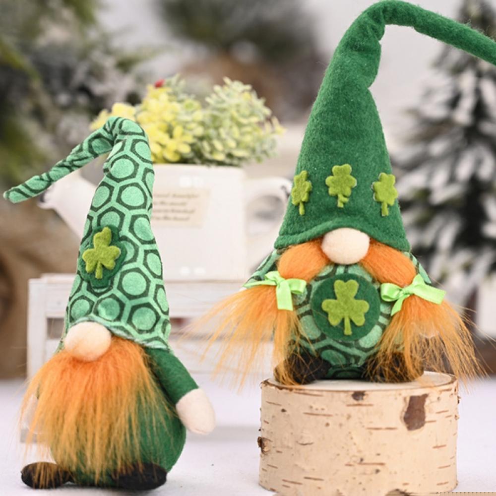 thumbnail image 6 of 2Pcs St. Patrick'S Day Gnome Decoration Irish Leprechaun Tomte Plush Handmade Scandinavian Nisse Elf Dwarf St Patricks Day Ornaments, 6 of 7