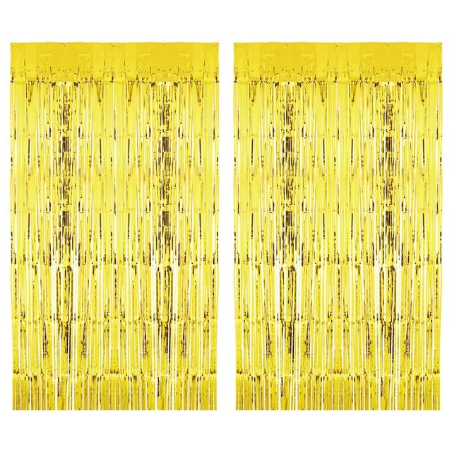 pitrice 2 Pcs Rideaux en Aluminium Décoration Fond en Guirlande Franges en Aluminium pour Fête Mariage