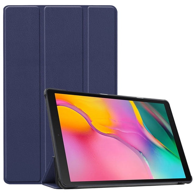 PANDACO Navy Leather Folio Case Samsung Galaxy Tab S7+ / Tab S7 FE / Tab S8+ (12.4-inch)