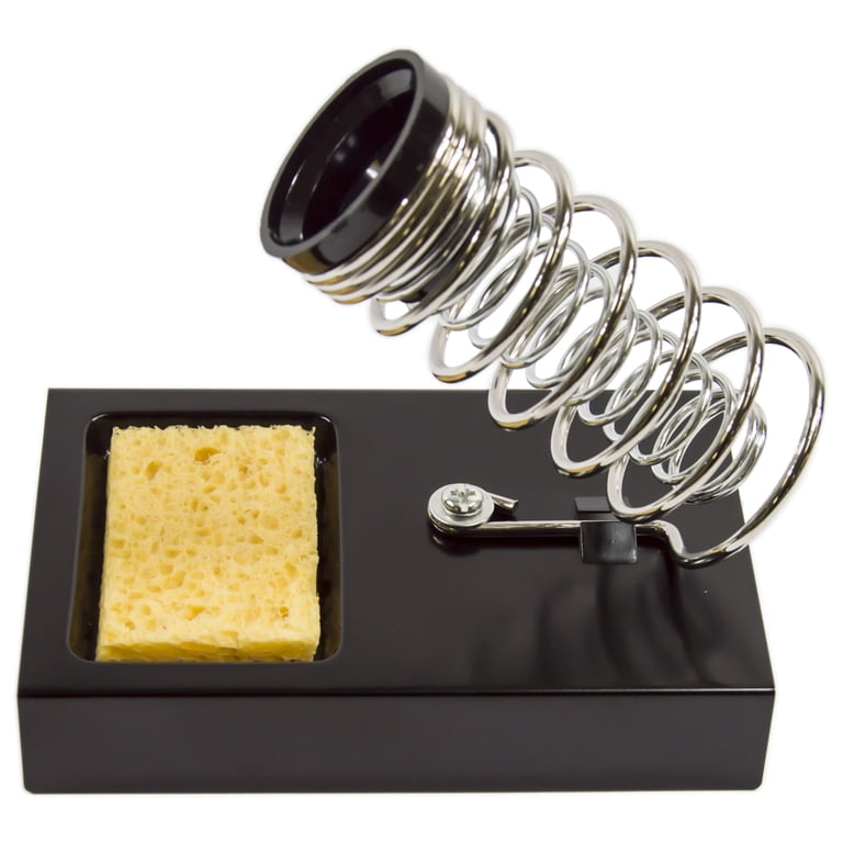 Xiatiaosann Soldering Iron Stand Station - Includes Holder, Brass Wool, 10 Cleaning Sponges, And Solder Sucker